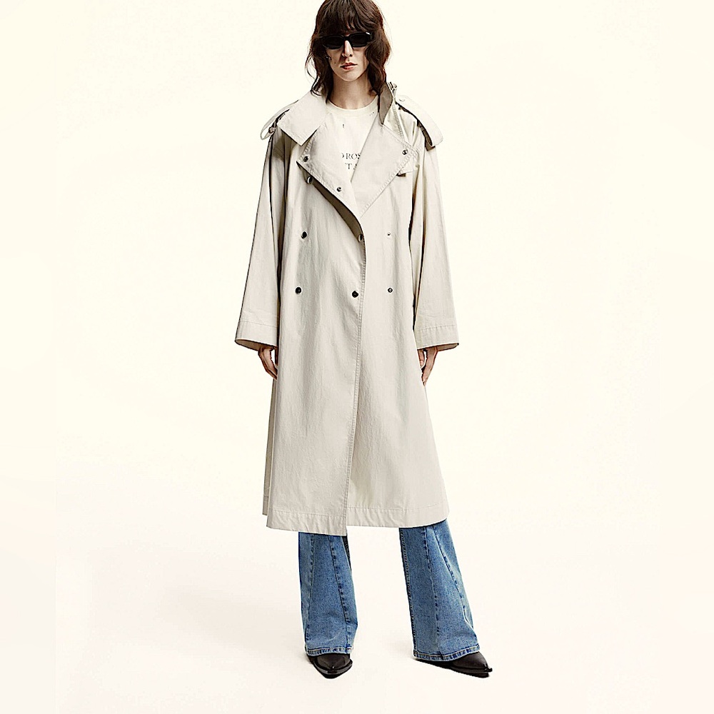Mo&Co Back Slit Trench Coat